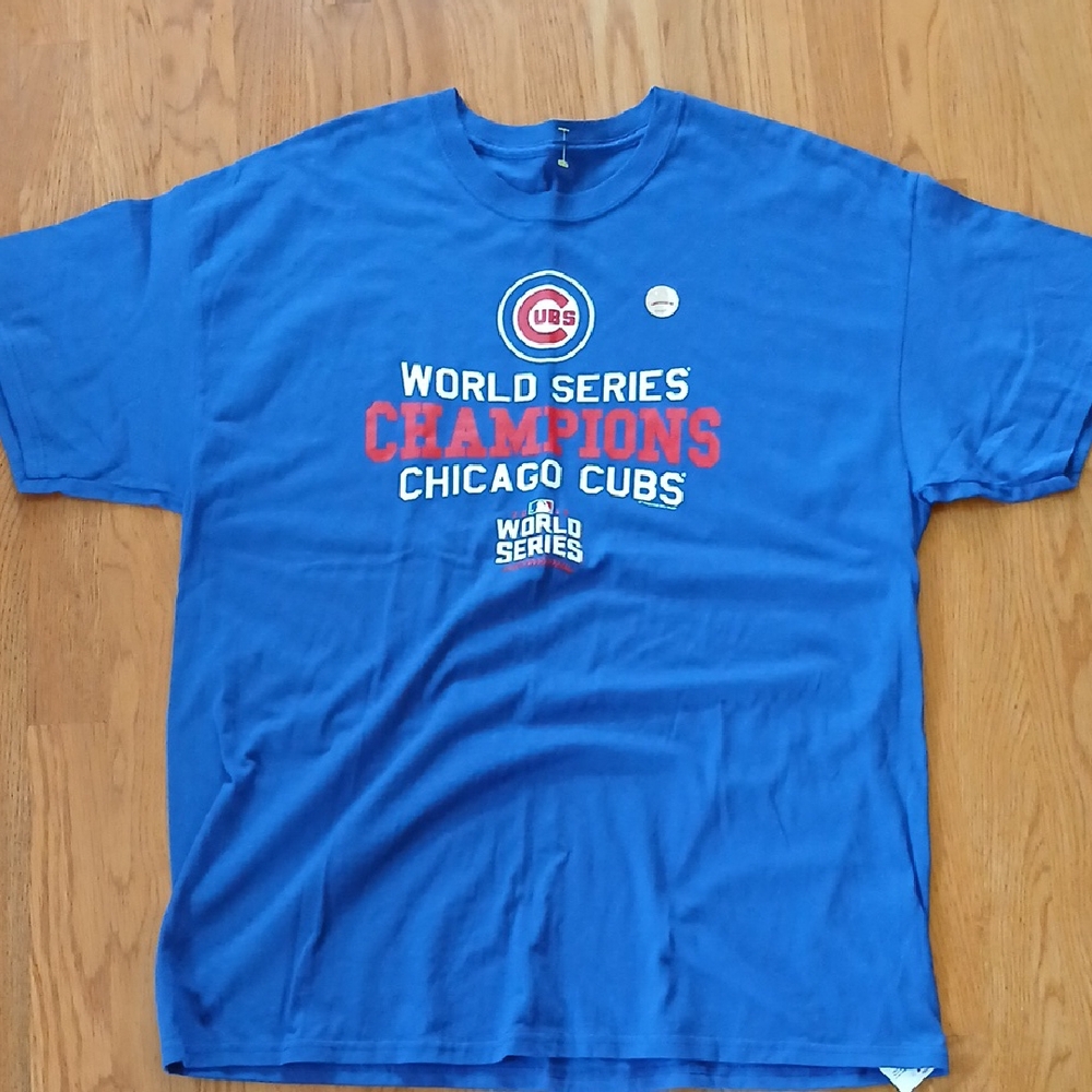 NWOT Vf Imagewear World Series Chicago Cubs Blue Short Sleeve T-Shirt Size XL